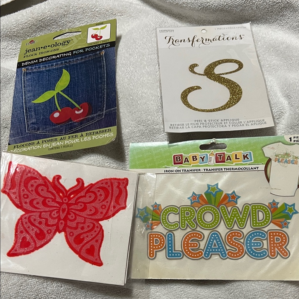 Assorted Iron-On Patches and Transfers
